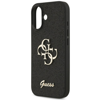 Suojakotelo Apple iPhone 17:lle, Guess, Fixed Glitter Big 4G, Musta