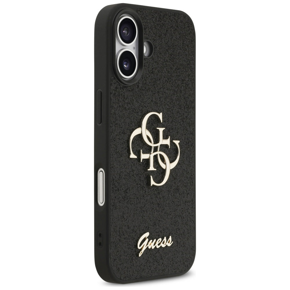 Suojakotelo Apple iPhone 17:lle, Guess, Fixed Glitter Big 4G, Musta
