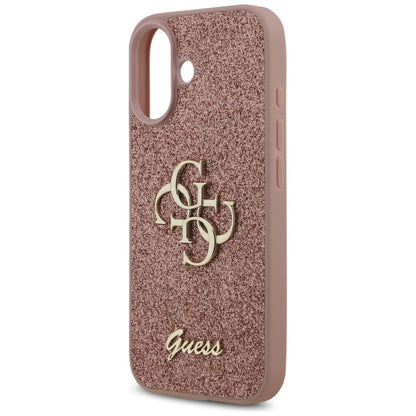 Kotelo Apple iPhone 17:lle, Guess, Fixed Glitter Big 4G, Pinkki