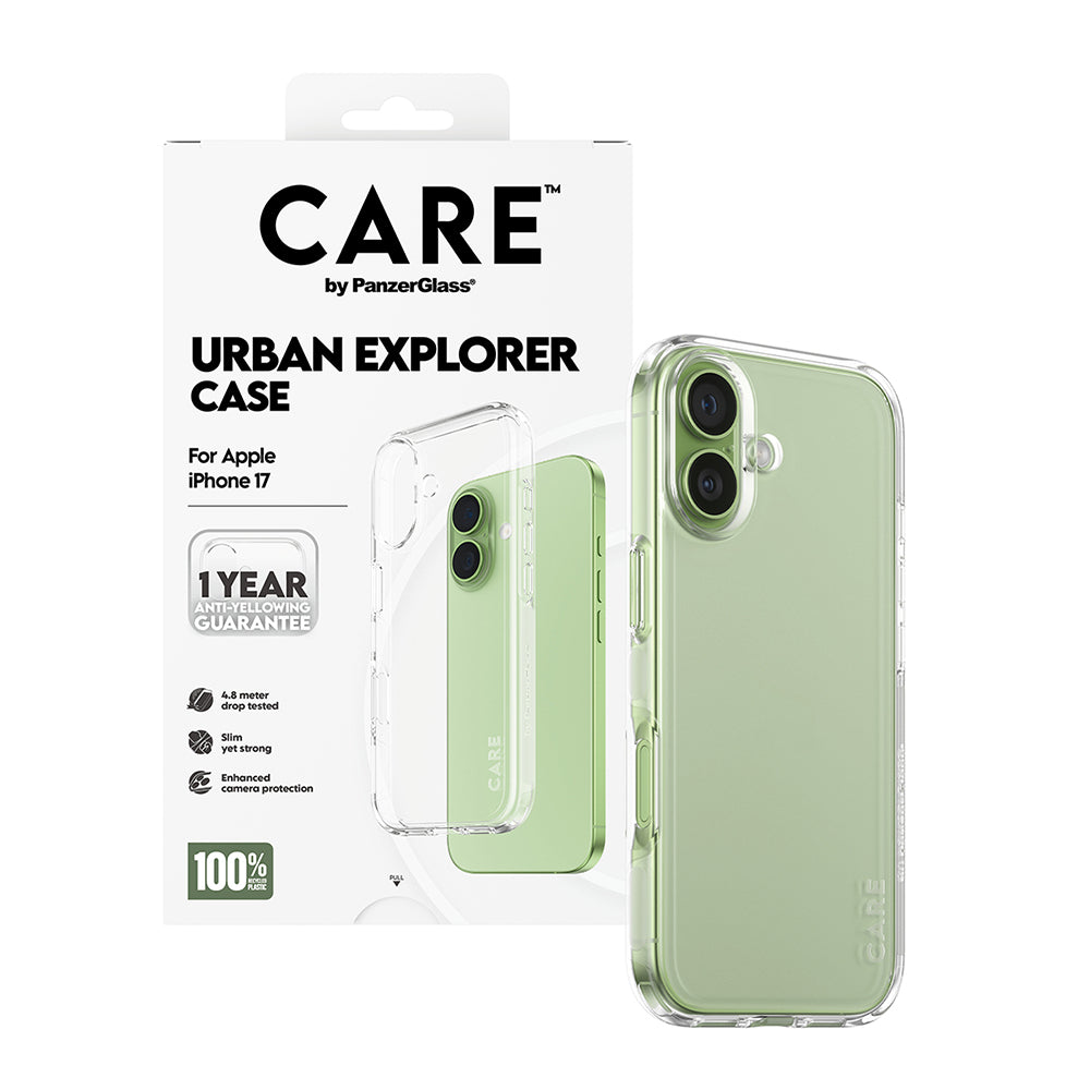 Suojakotelo Apple iPhone 17:lle, PanzerGlass, Urban Explorer Care, Läpinäkyvä
