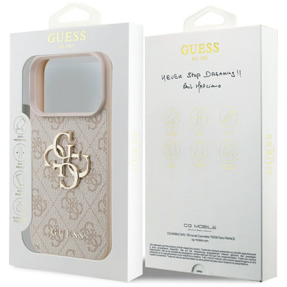Suojakotelo Apple iPhone 17 Prolle, Guess, 4G Big Logo, Pinkki