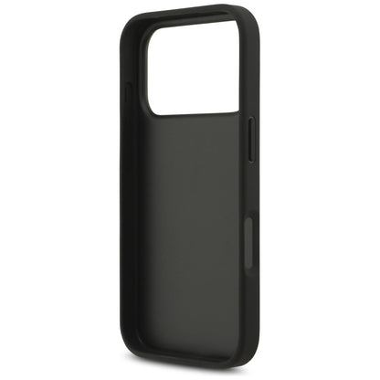 Case for Apple iPhone 17 Pro, Guess, 4G Classic Logo with Strap, Black