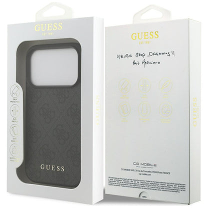 Suojakotelo Apple iPhone 17 Prolle, Guess, 4G Classic, Musta