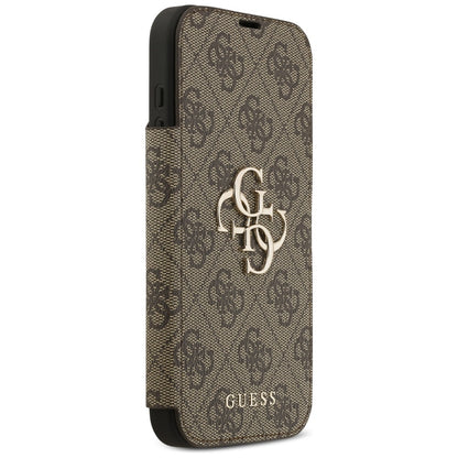 Suojakotelo Apple iPhone 17 Prolle, Guess, 4G Metal Logo, Ruskea