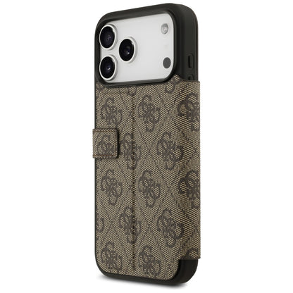 Suojakotelo Apple iPhone 17 Prolle, Guess, 4G Metal Logo, Ruskea