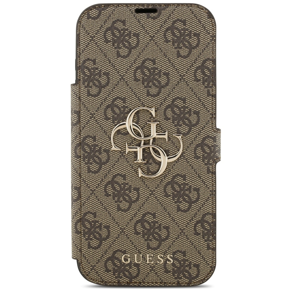Suojakotelo Apple iPhone 17 Prolle, Guess, 4G Metal Logo, Ruskea