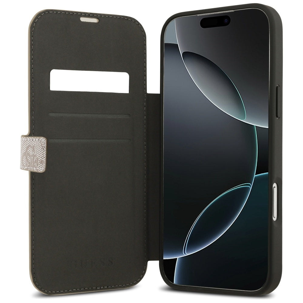 Suojakotelo Apple iPhone 17 Prolle, Guess, 4G Metal Logo, Pinkki