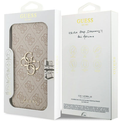 Suojakotelo Apple iPhone 17 Prolle, Guess, 4G Metal Logo, Pinkki