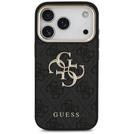 Suojakotelo Apple iPhone 17 Prolle, Guess, Big 4G Logo Classic, Musta Kulta