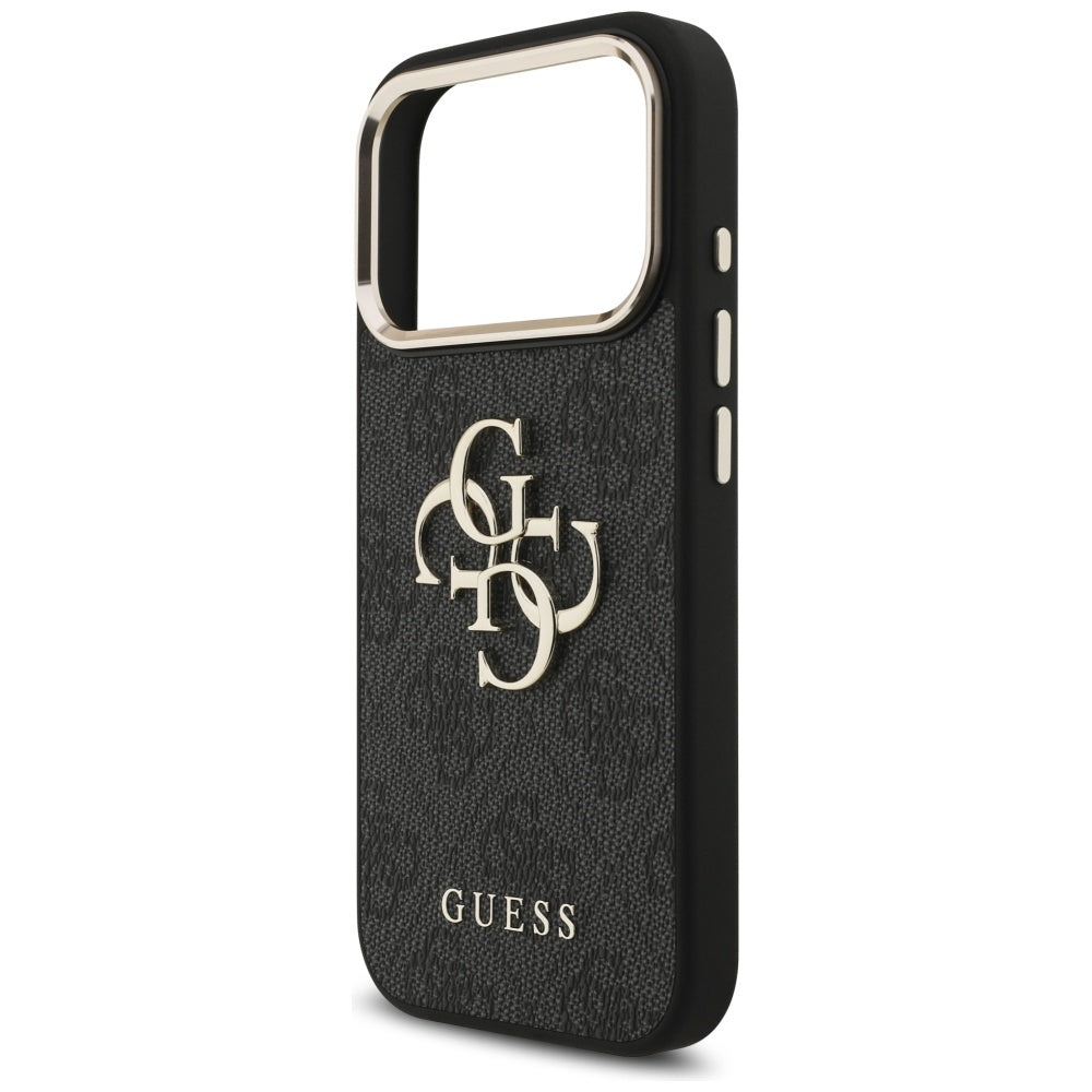 Suojakotelo Apple iPhone 17 Prolle, Guess, Big 4G Logo Classic, Musta Kulta