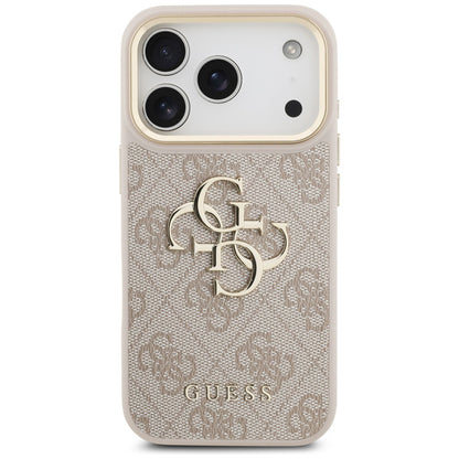 Kotelo Apple iPhone 17 Prolle, Guess, Big 4G Logo Classic, Kultainen Vaaleanpunainen