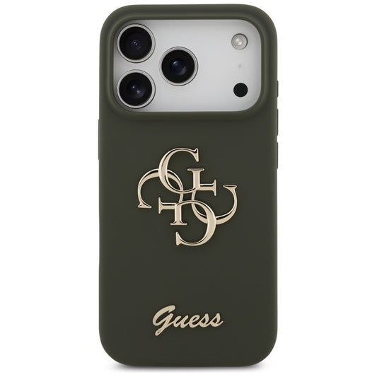 Kotelo Apple iPhone 17 Prolle, Guess, Big 4G Script, Khaki
