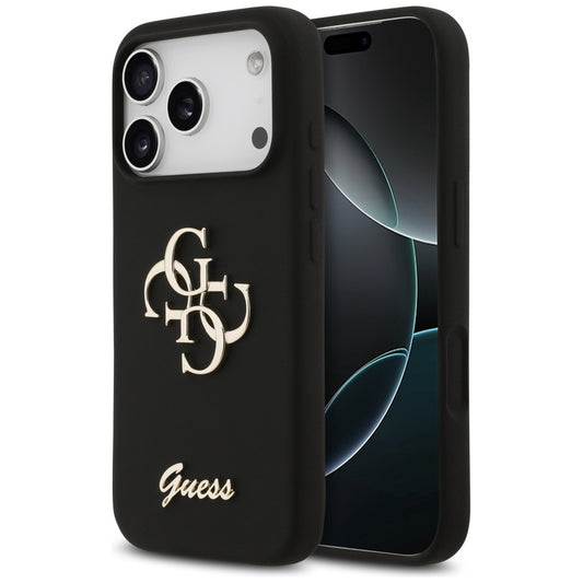 Suojakotelo Apple iPhone 17 Prolle, Guess, Big 4G Script, Musta