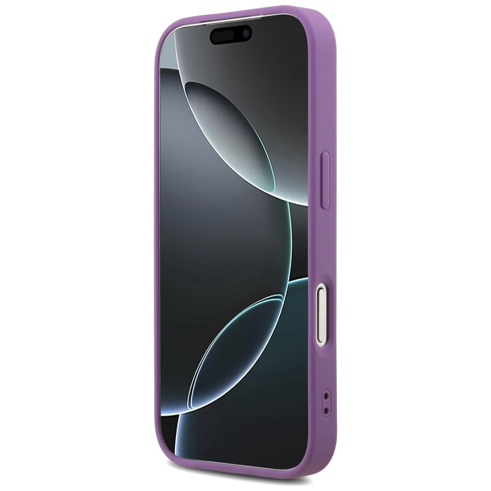 Suojakotelo Apple iPhone 17 Prolle, Guess, Fixed Glitter Big 4G, Violetti