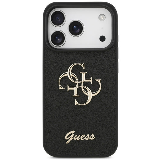 Suojakotelo Apple iPhone 17 Prolle, Guess, Fixed Glitter Big 4G, Musta