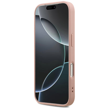 Suojakotelo Apple iPhone 17 Prolle, Guess, Fixed Glitter Big 4G, Pinkki