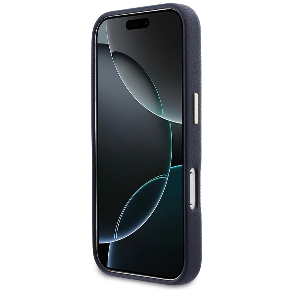 Kotelo Apple iPhone 17 Prolle, Guess, Resin Logo, Sininen