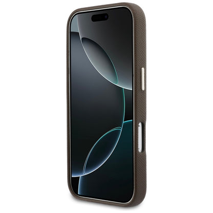 Suojakotelo Apple iPhone 17 Prolle, GUESS, Resin Logo, Ruskea