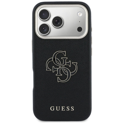 Kotelo Apple iPhone 17 Prolle, Guess, Resin Logo, Musta
