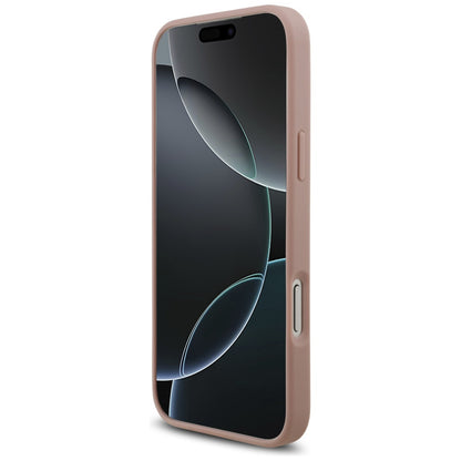 Kotelo Apple iPhone 17 Prolle, Guess, Rhinestone Triangle Logo, Pinkki