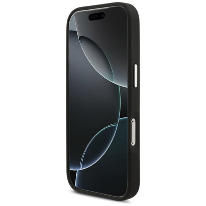 Kotelo Apple iPhone 17 Prolle, Karl Lagerfeld, Grained Karl & Choupette's Heads Pins and Logo, Musta