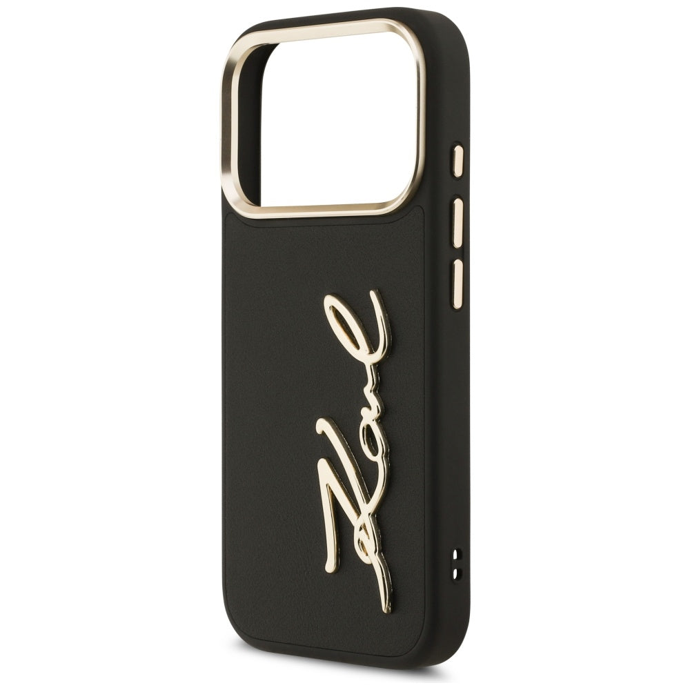 Kotelo Apple iPhone 17 Prolle, Karl Lagerfeld, Script Logo, Musta