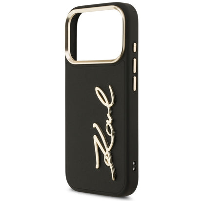 Kotelo Apple iPhone 17 Prolle, Karl Lagerfeld, Script Logo, Musta