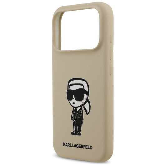 Kotelo Apple iPhone 17 Prolle, Karl Lagerfeld, Sketch and Logo Karl, Ruskea
