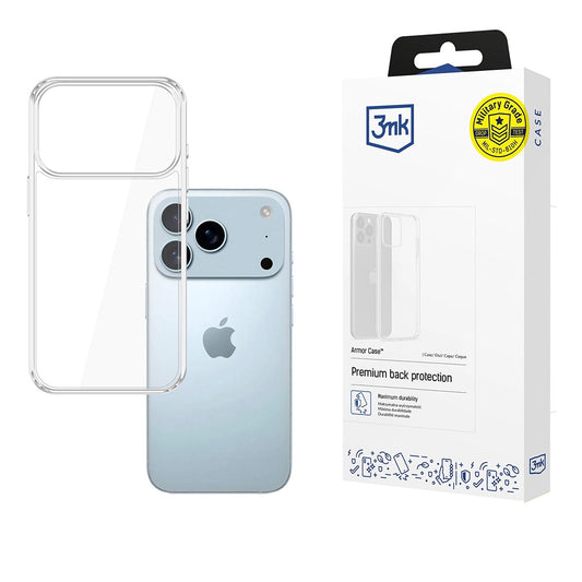 Suojakotelo Apple iPhone 17 Pro Max, 3MK, Armor, Läpinäkyvä