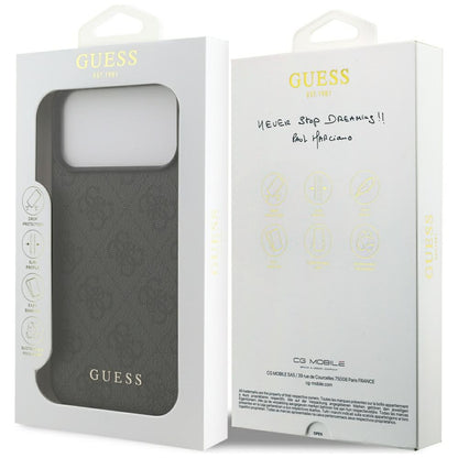 Suojakotelo Apple iPhone 17 Pro Max, Guess, 4G Classic, Musta