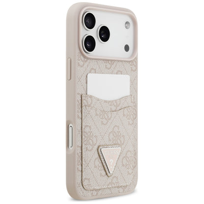 Suojakotelo Apple iPhone 17 Pro Max, Guess, 4G Double Card Triangle, Pinkki