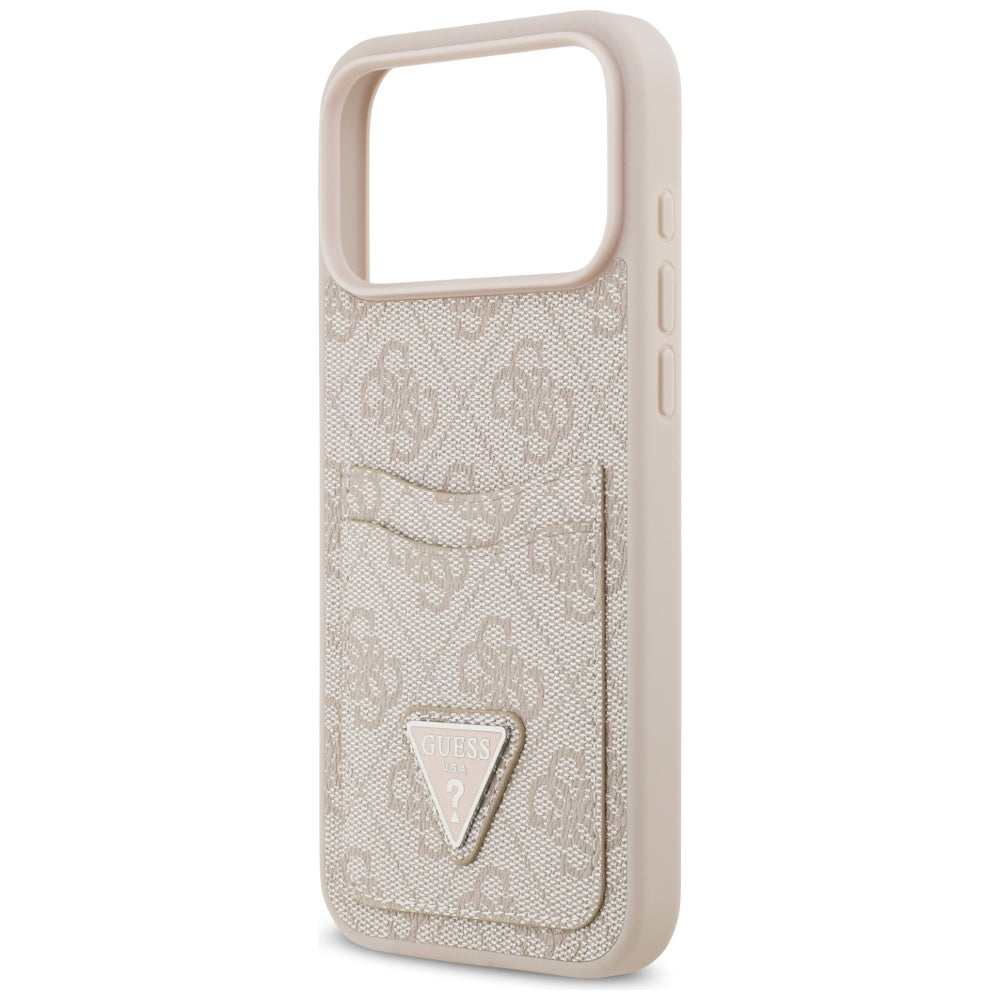 Suojakotelo Apple iPhone 17 Pro Max, Guess, 4G Double Card Triangle, Pinkki