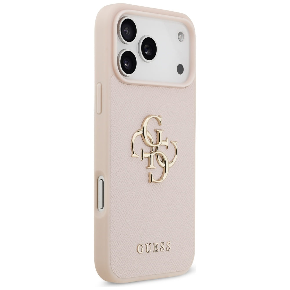 Suojakotelo Apple iPhone 17 Pro Max, Guess, 4G Grained Big and Classic Logo, Pinkki