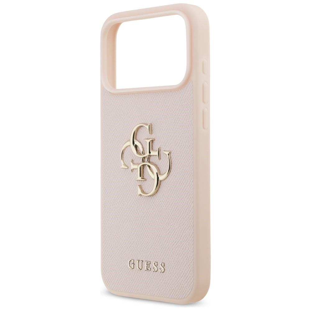 Suojakotelo Apple iPhone 17 Pro Max, Guess, 4G Grained Big and Classic Logo, Pinkki