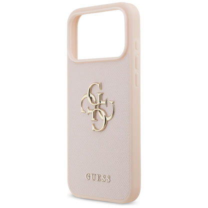 Suojakotelo Apple iPhone 17 Pro Max, Guess, 4G Grained Big and Classic Logo, Pinkki