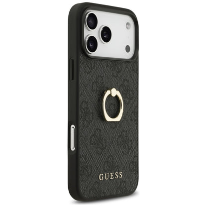 Suojakotelo Apple iPhone 17 Pro Maxille, Guess, 4G-rengasteline, Musta
