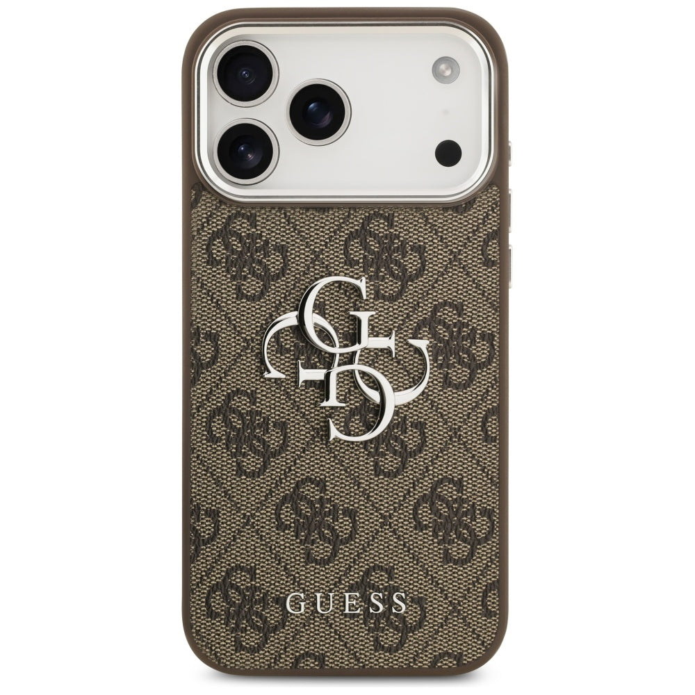 Kotelo Apple iPhone 17 Pro Max:lle, Guess, Big 4G Logo Classic, Ruskeahopea