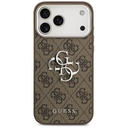 Kotelo Apple iPhone 17 Pro Max:lle, Guess, Big 4G Logo Classic, Ruskeahopea