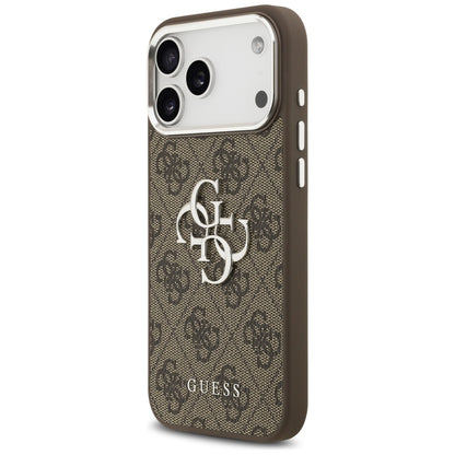 Kotelo Apple iPhone 17 Pro Max:lle, Guess, Big 4G Logo Classic, Ruskeahopea
