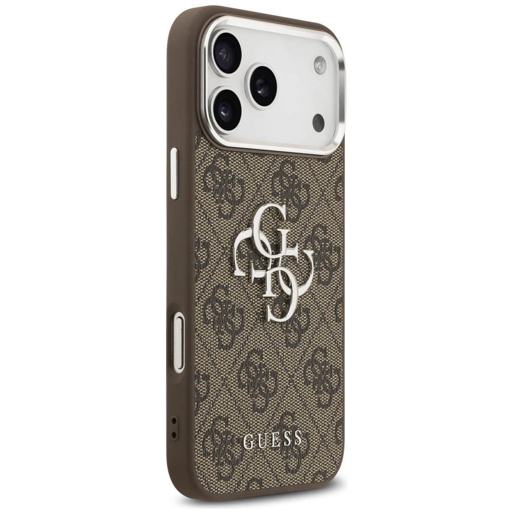 Kotelo Apple iPhone 17 Pro Max:lle, Guess, Big 4G Logo Classic, Ruskeahopea