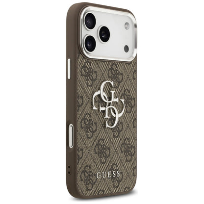 Kotelo Apple iPhone 17 Pro Max:lle, Guess, Big 4G Logo Classic, Ruskeahopea
