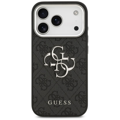Suojakotelo Apple iPhone 17 Pro Max, Guess, Big 4G Logo Classic, Musta Hopea