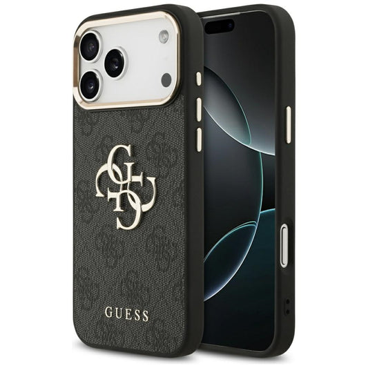 Kotelo Apple iPhone 17 Pro Max:lle, Guess, Big 4G Logo Classic, Musta Kulta