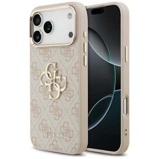 Kotelo Apple iPhone 17 Pro Max:lle, Guess, Big 4G Logo Classic, Kultainen Vaaleanpunainen