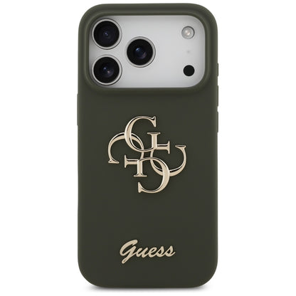 Suojakotelo Apple iPhone 17 Pro Max, Guess, Big 4G Script, Kaki