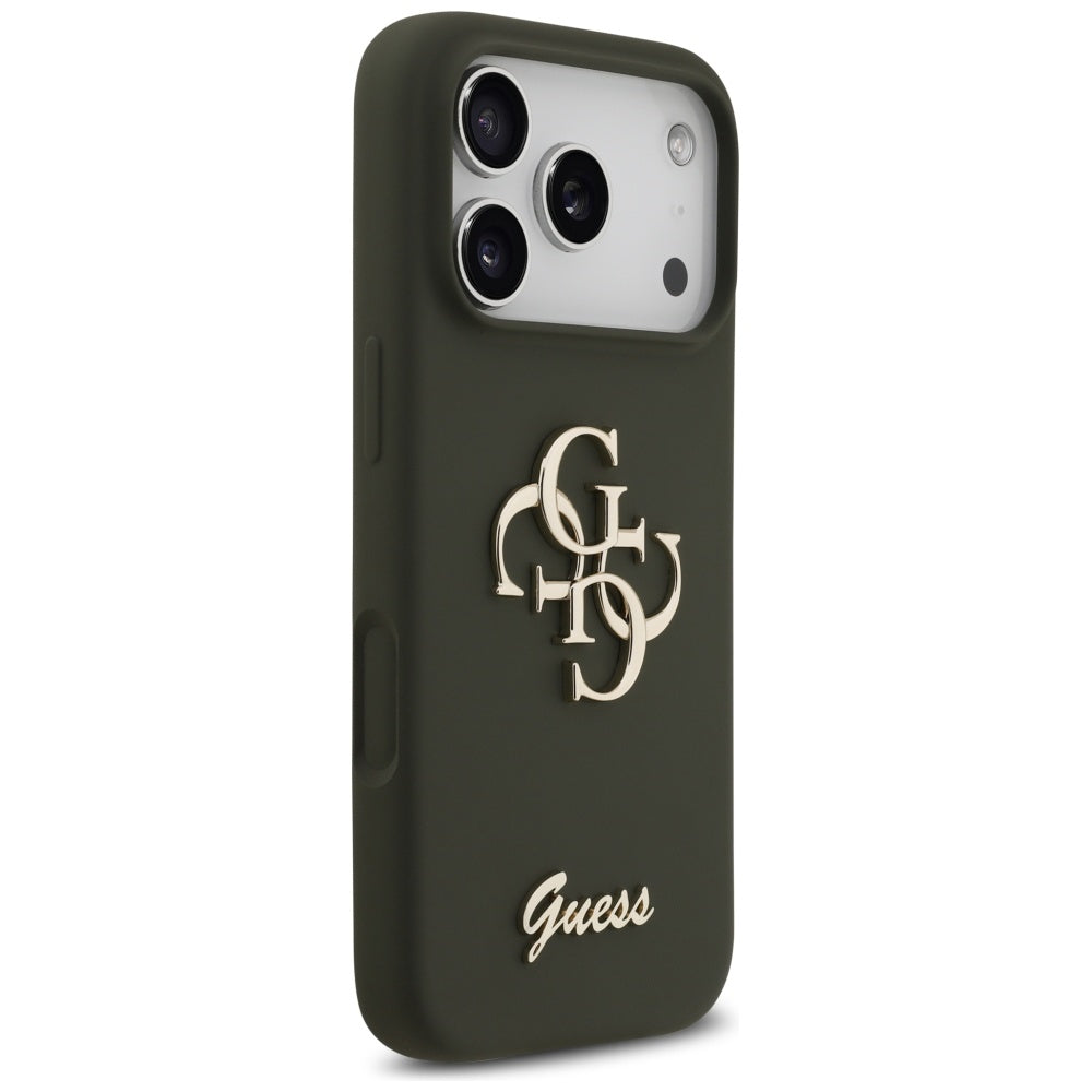 Suojakotelo Apple iPhone 17 Pro Max, Guess, Big 4G Script, Kaki