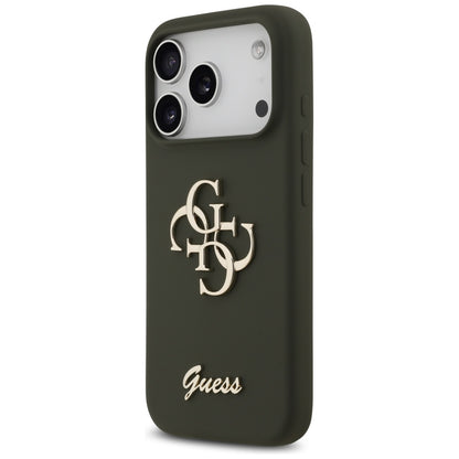 Suojakotelo Apple iPhone 17 Pro Max, Guess, Big 4G Script, Kaki