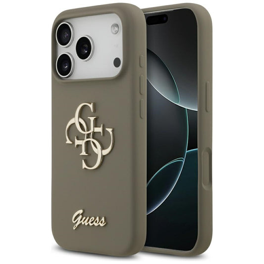 Suojakotelo Apple iPhone 17 Pro Max, Guess, Big 4G Script, Ruskea