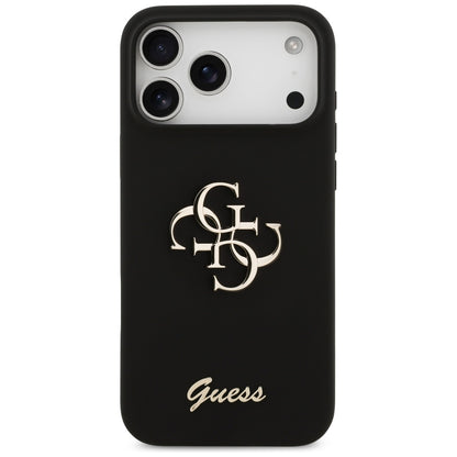 Suojakotelo Apple iPhone 17 Pro Max, Guess, Big 4G Script, Musta