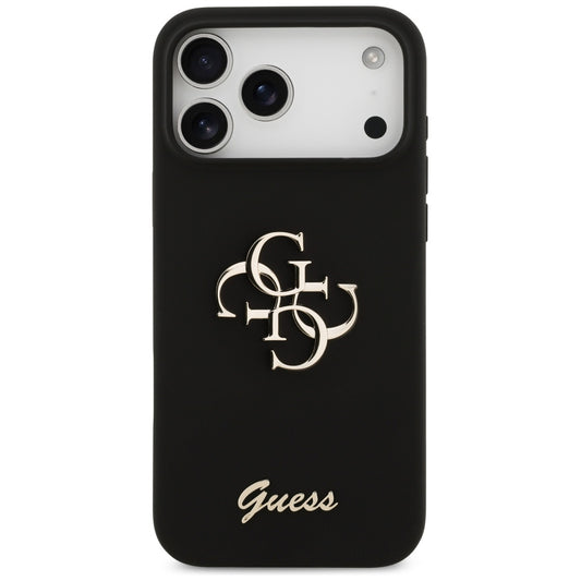 Suojakotelo Apple iPhone 17 Pro Max, Guess, Big 4G Script, Musta